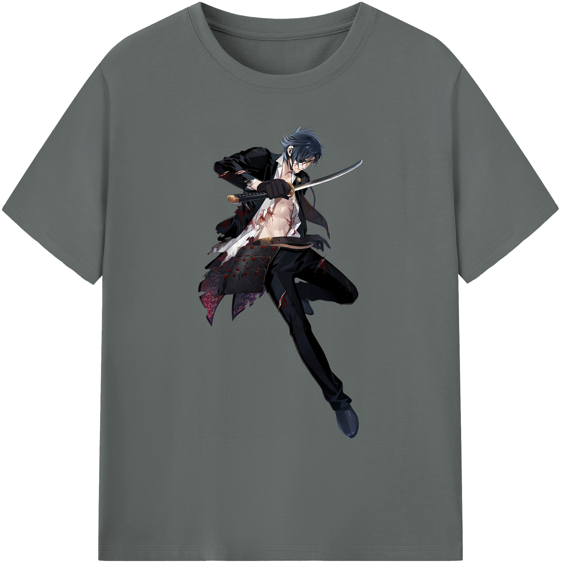 （画像用） 刀剣乱舞 Touken Ranbu 綿100％ メンズ半袖Tシャツ｜肌触りやわらか＆通気性